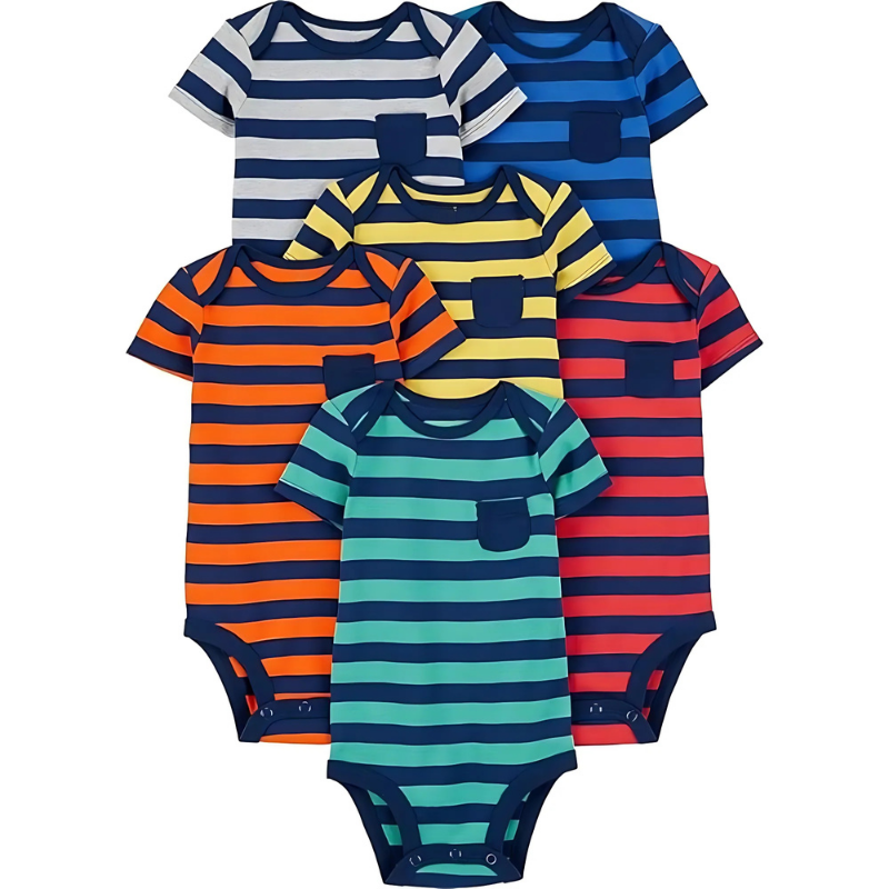 Boys And Toddler 6 Pack Sleeveless Bodysuit Set