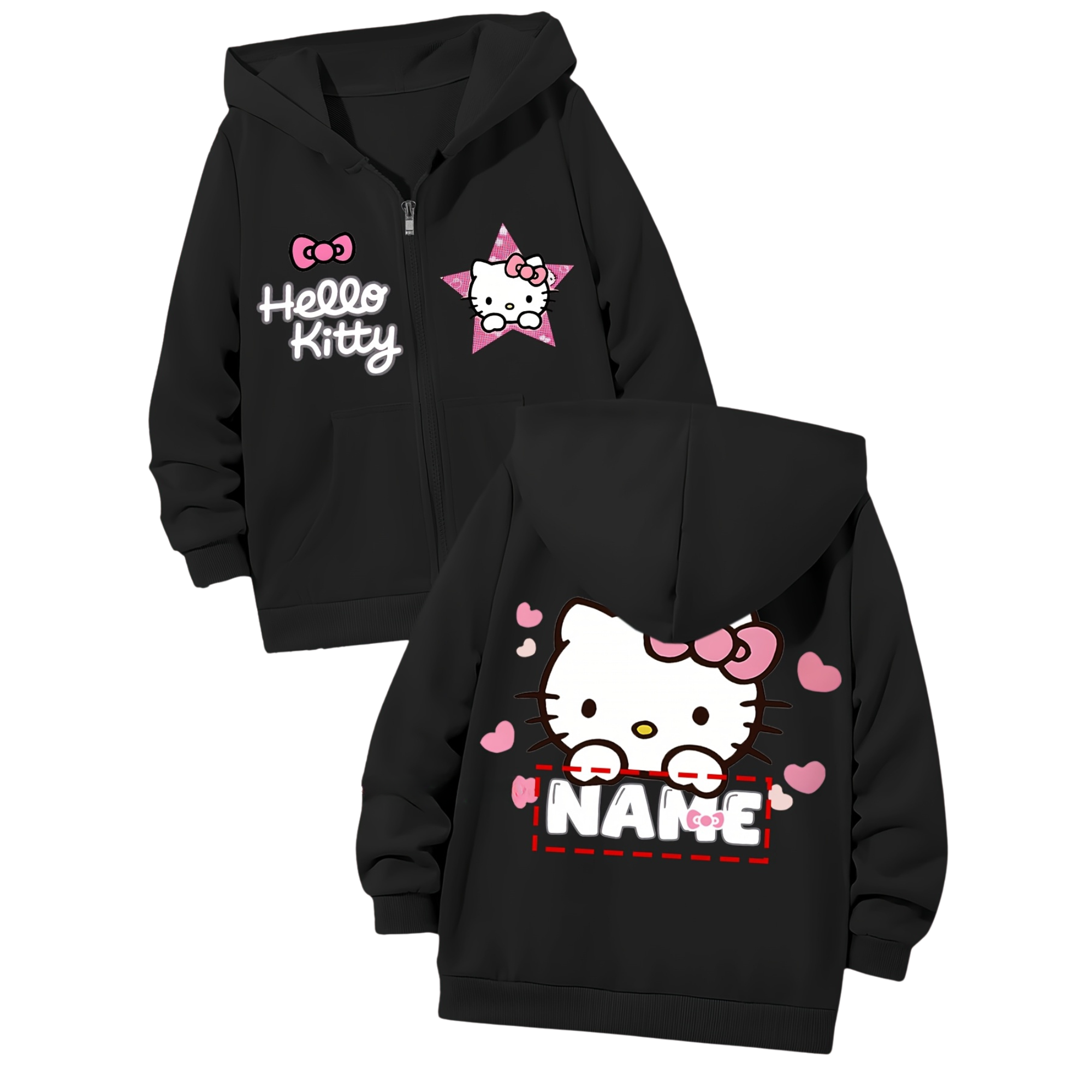 Stylish And Comfortable Hello Kitty Themed Hoodie For Girls