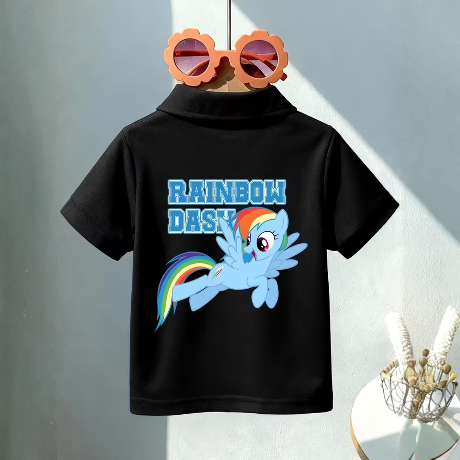 My Little Pony Rainbow Dash Printed Double Side Polo T Shirt For Girls