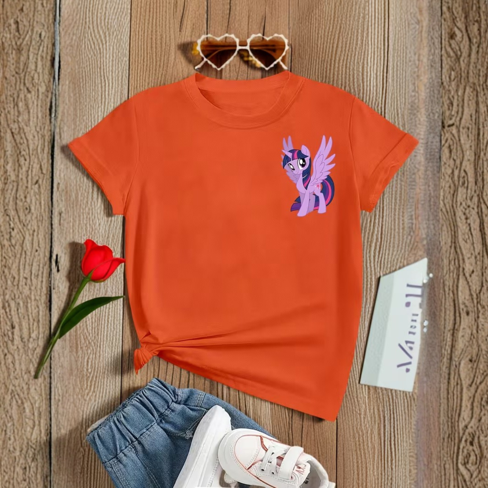 Twilight Sparkle Cartoon Printed Short Sleeve T Shirt For Girls