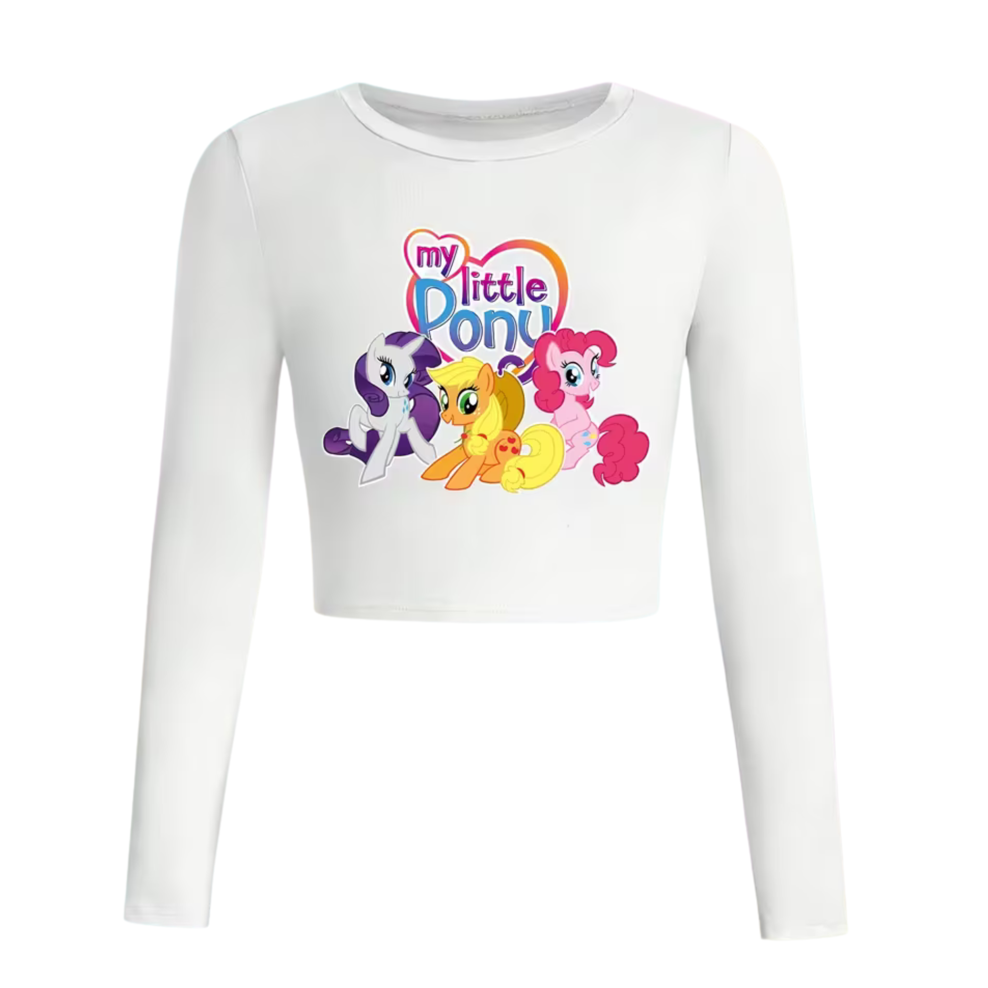 Pinkie Pie Cartoon Graphic Print Long Sleeve T Shirt For Girls