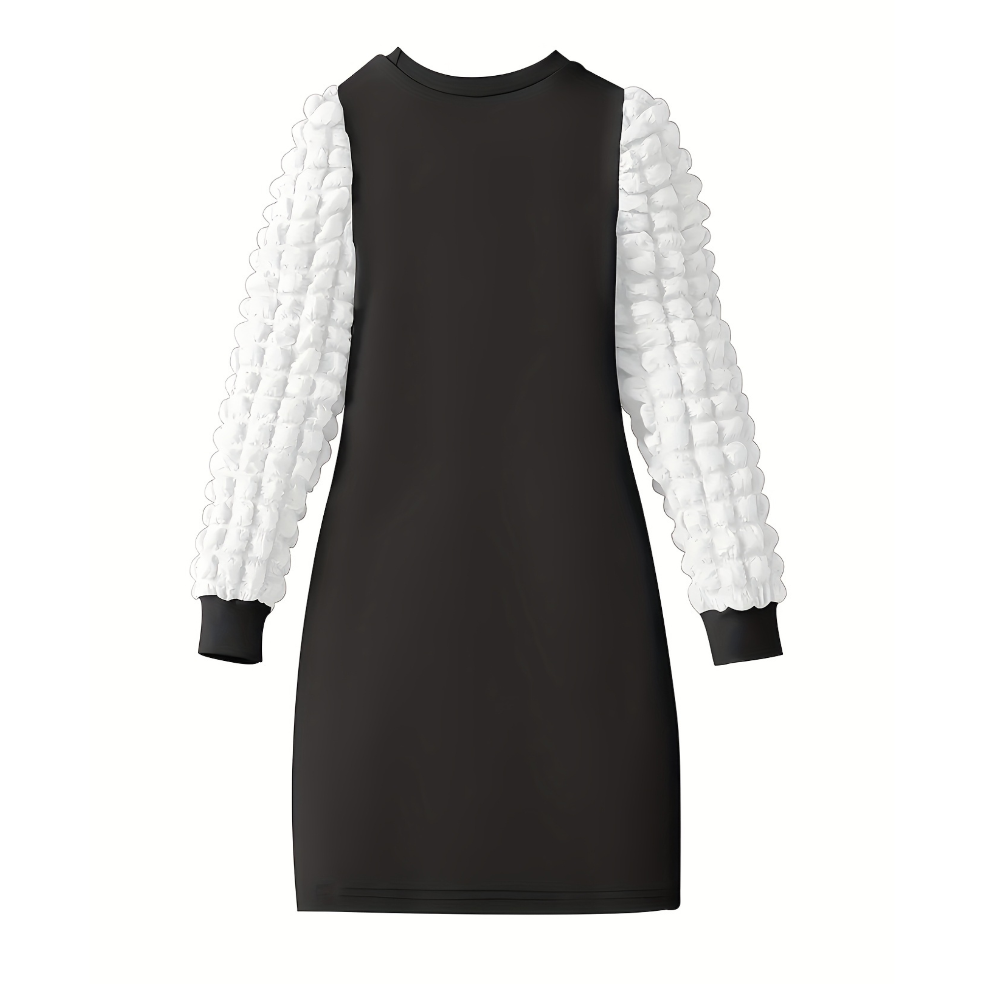 Kuromi Cartoon Printed Puff Sleeve Dress For Girls