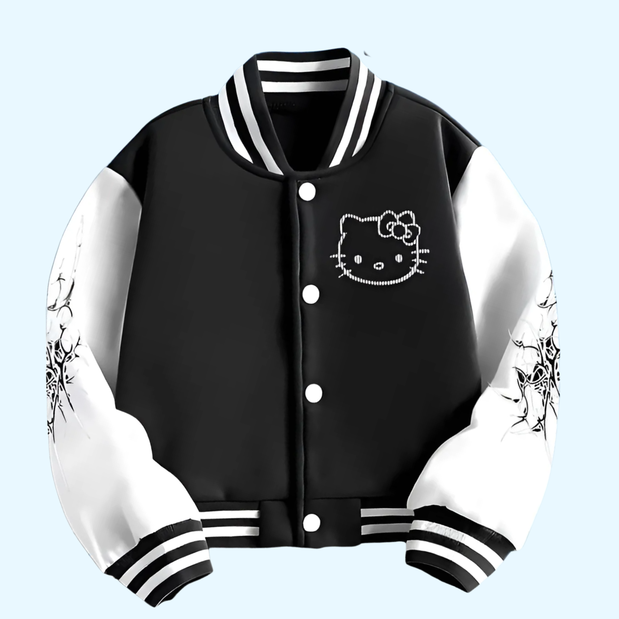 Hello Kitty Girl Baseball Jacket - Casual Sports Jacket, Autumn/Winter Style