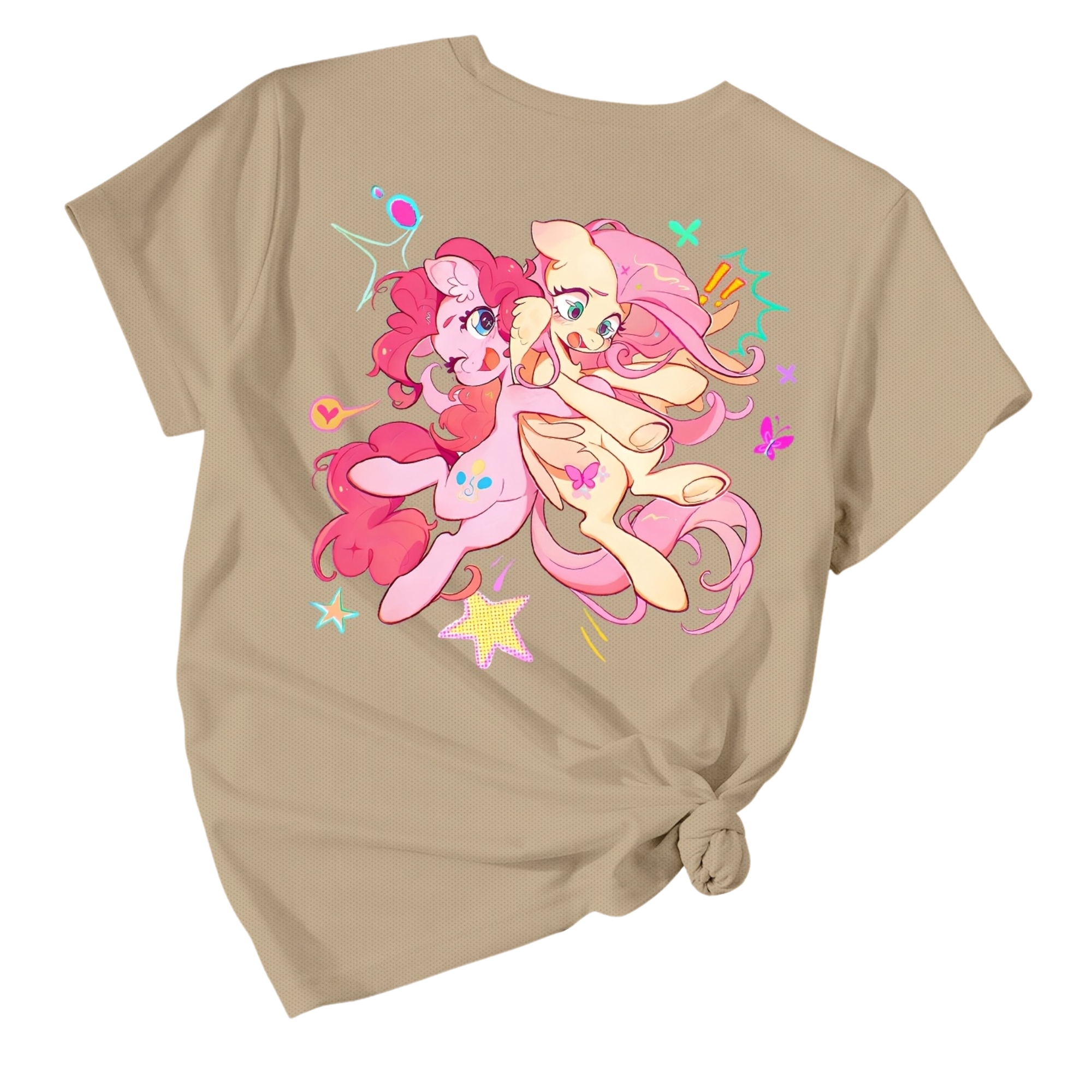 Casual Short Sleeved T Shirt With Pinkie Pie Printed For Girls