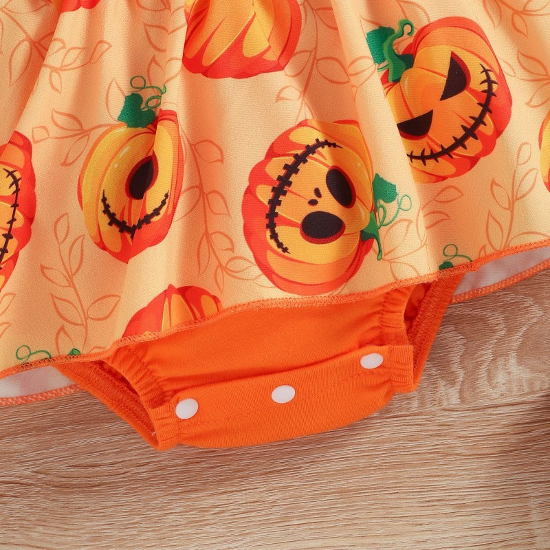 Halloween Pumpkin Newborn Baby Romper Bodysuit-Children Cloth Shop