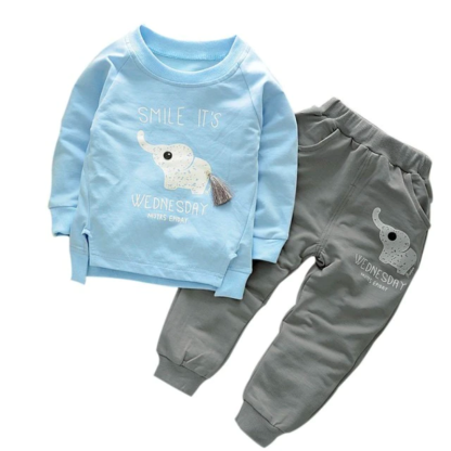 The Pastel Elephant Children's Suit-Children Cloth Shop