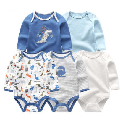 5 Pieces Printed Baby Clothes Set-Children Cloth Shop