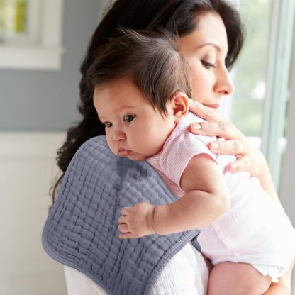 6 Pack Ultra Soft And Absorbent Six Layer Cotton Muslin Burp Cloths For Baby Spit Up And Drool