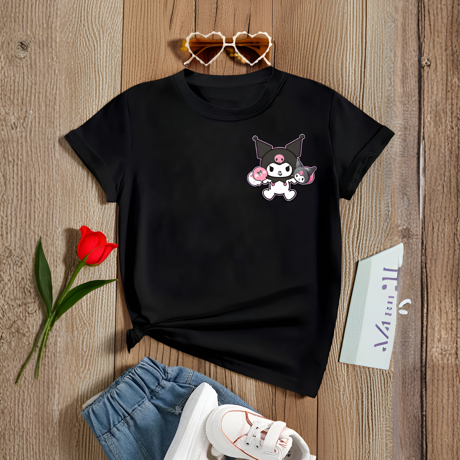 Kuromi Double Sided Printed Short Sleeve T Shirt