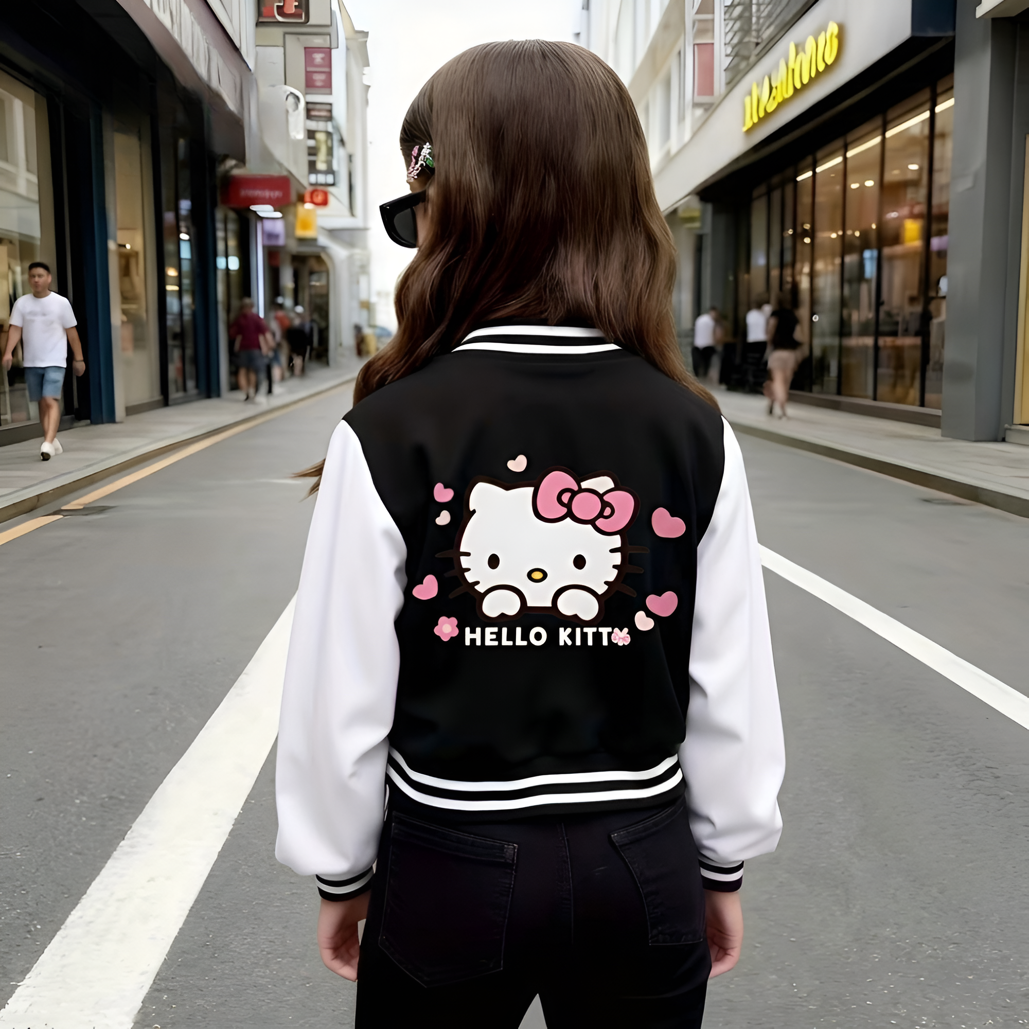Hello Kitty Themed Lightweight Casual Jacket For Girls 
