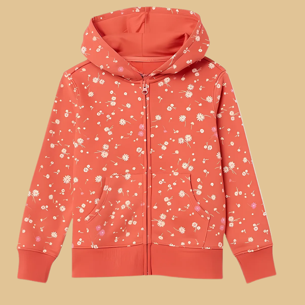 Fleece Zip Up Hoodie Sweatshirt For Girls And Toddlers