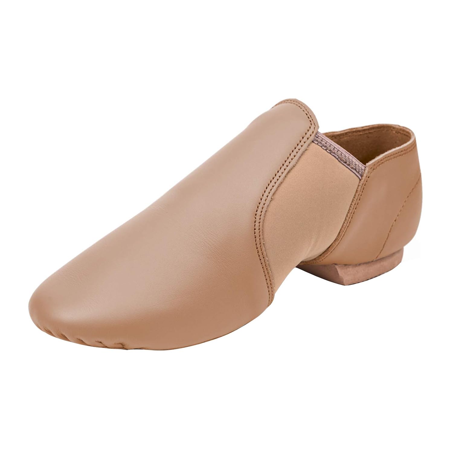 Slip On Jazz Dance Shoes with Elastic Side Panels For Girls