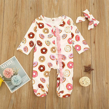 Floral Romper With Headband For Toddlers-Children Cloth Shop