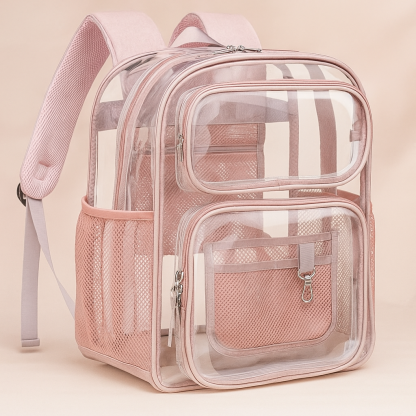 17 Inch Large Heavy Duty Clear Bookbag Backpack For School