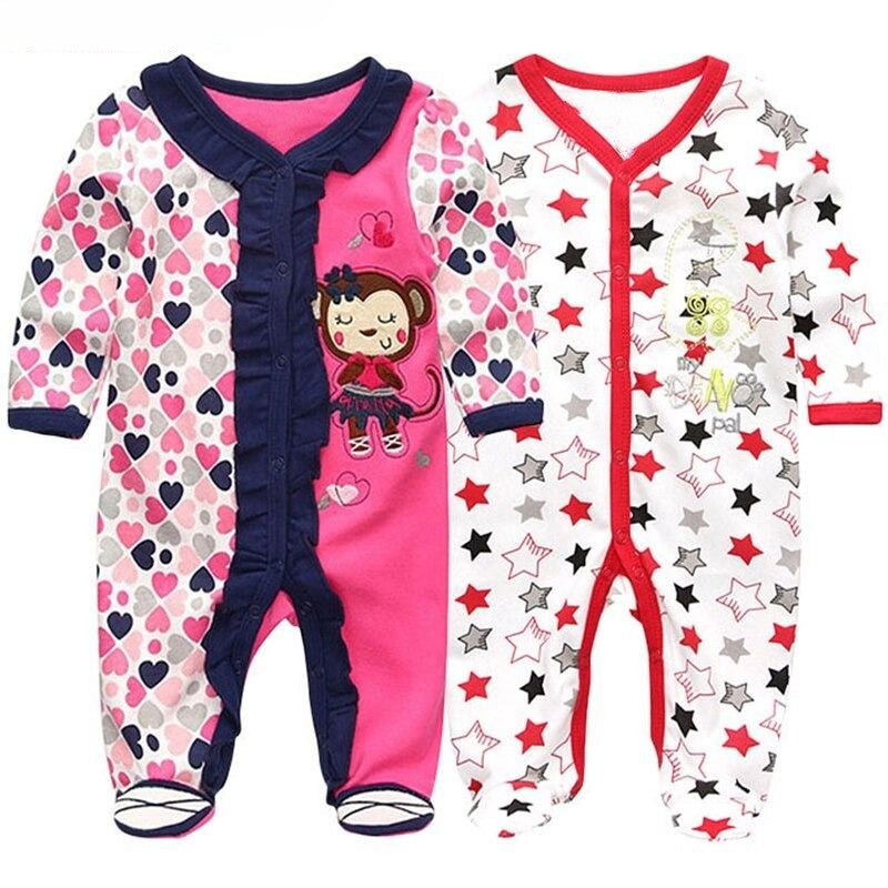 Long Sleeve Pure Cotton Baby Bodysuits-Children Cloth Shop