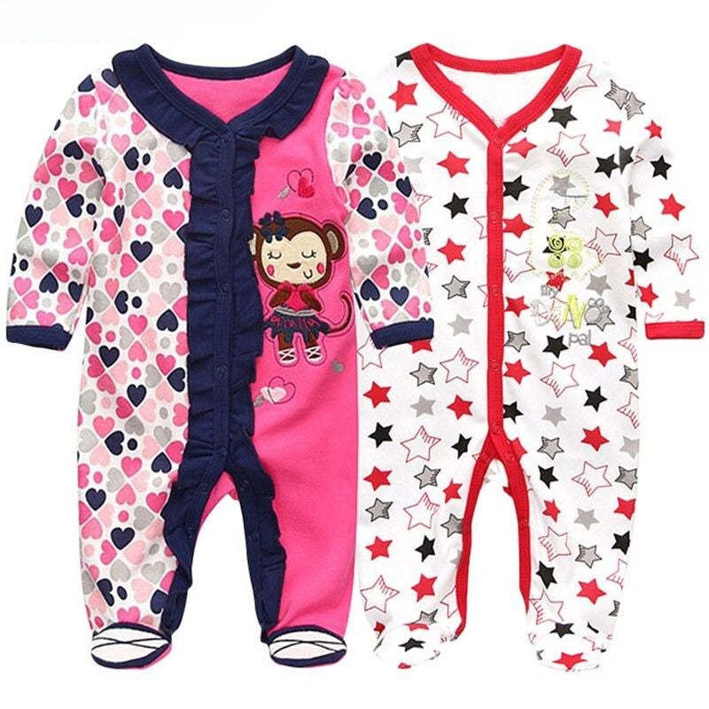 Long Sleeve Pure Cotton Baby Bodysuits-Children Cloth Shop