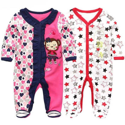 Long Sleeve Pure Cotton Baby Bodysuits-Children Cloth Shop