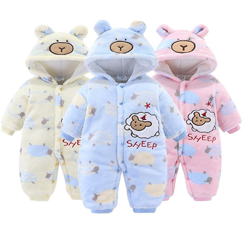 Cartoon Animal Unisex Full Sleeve Baby Romper-Children Cloth Shop