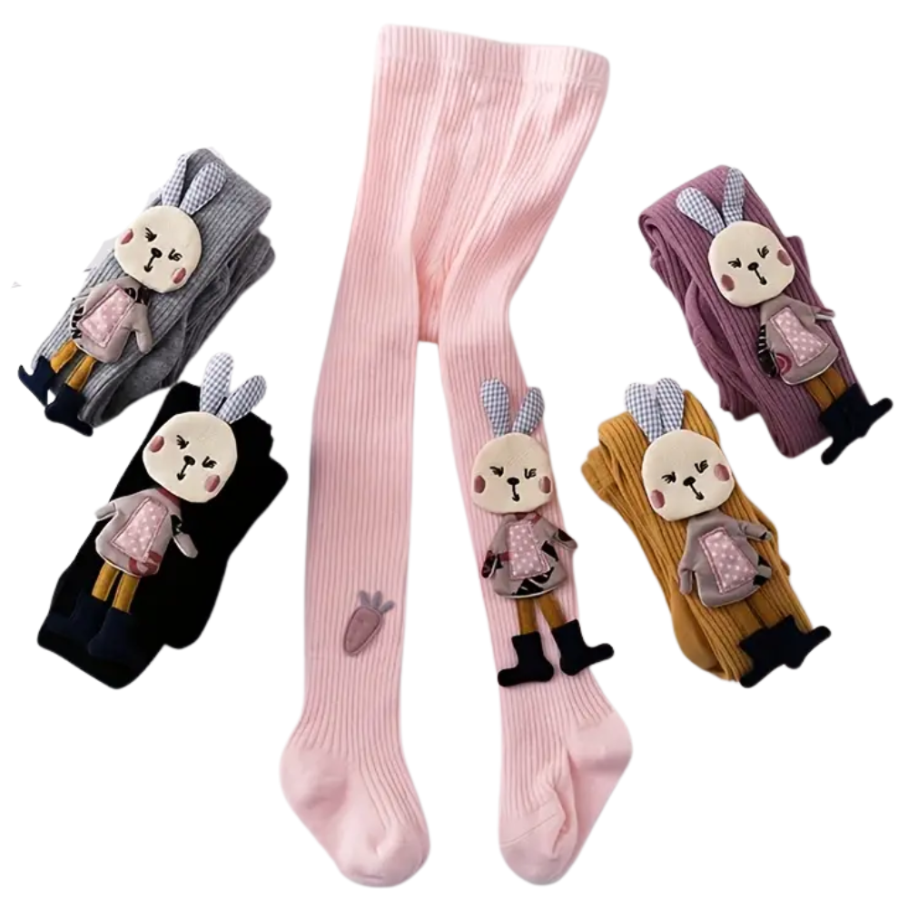 Baby Toddler Footed Socks With Rabbit Carrot Design For Girls And Boys