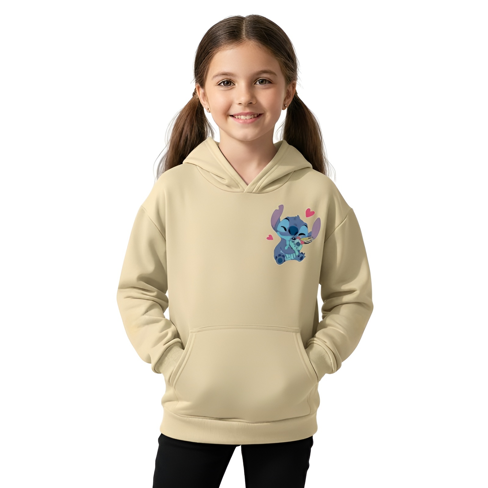 Stitch Double Sided Printing Hoodies for Girls and Boys
