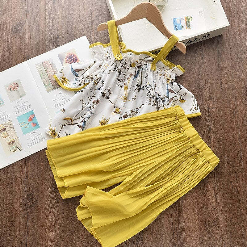 Summer Girls New Cartoon T-shirt And Shorts-Children Cloth Shop