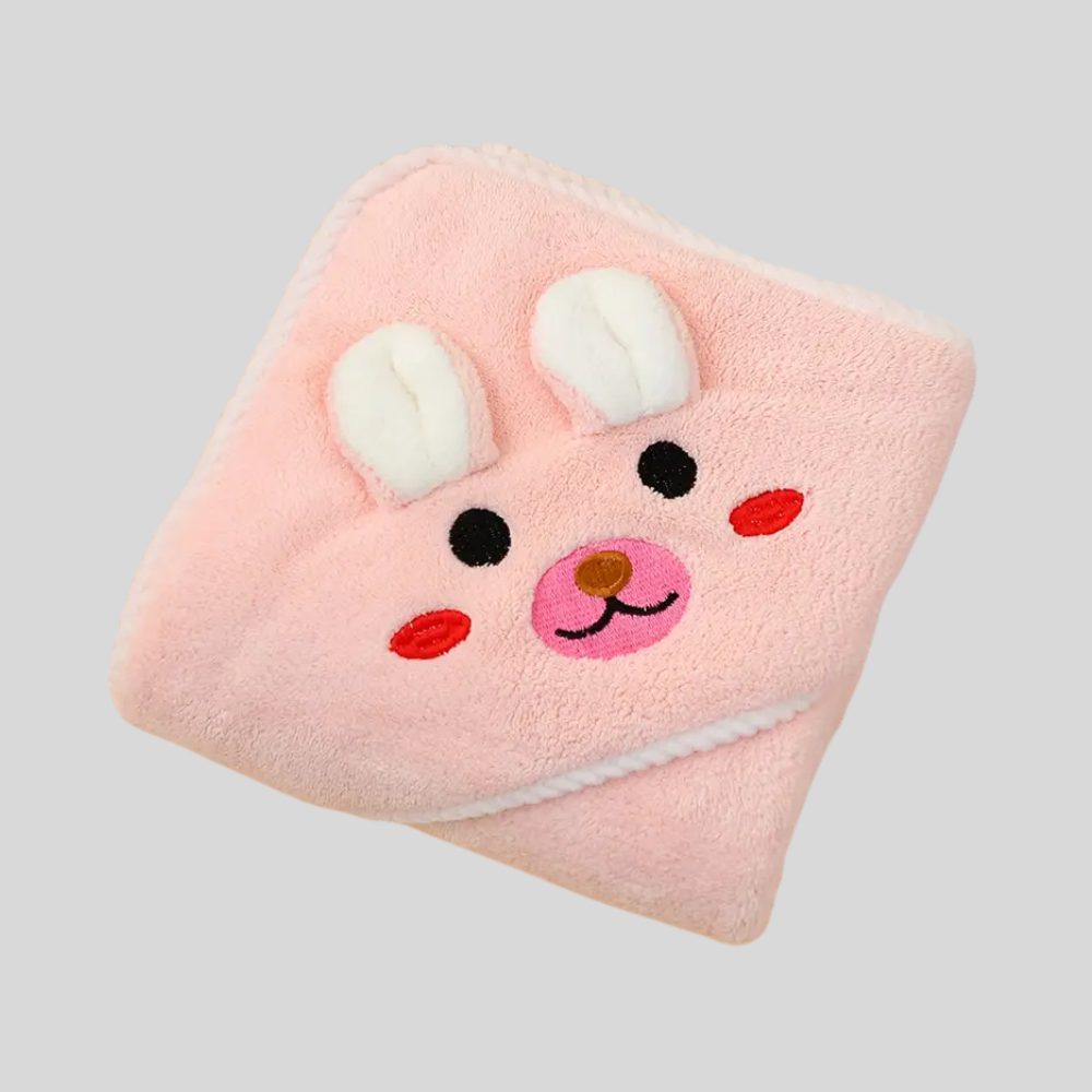 Animal Pattern Hooded Baby Bathrobe