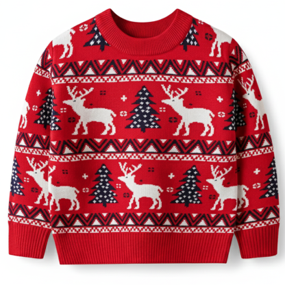 Festive Christmas Knit Sweater For Kids Collection