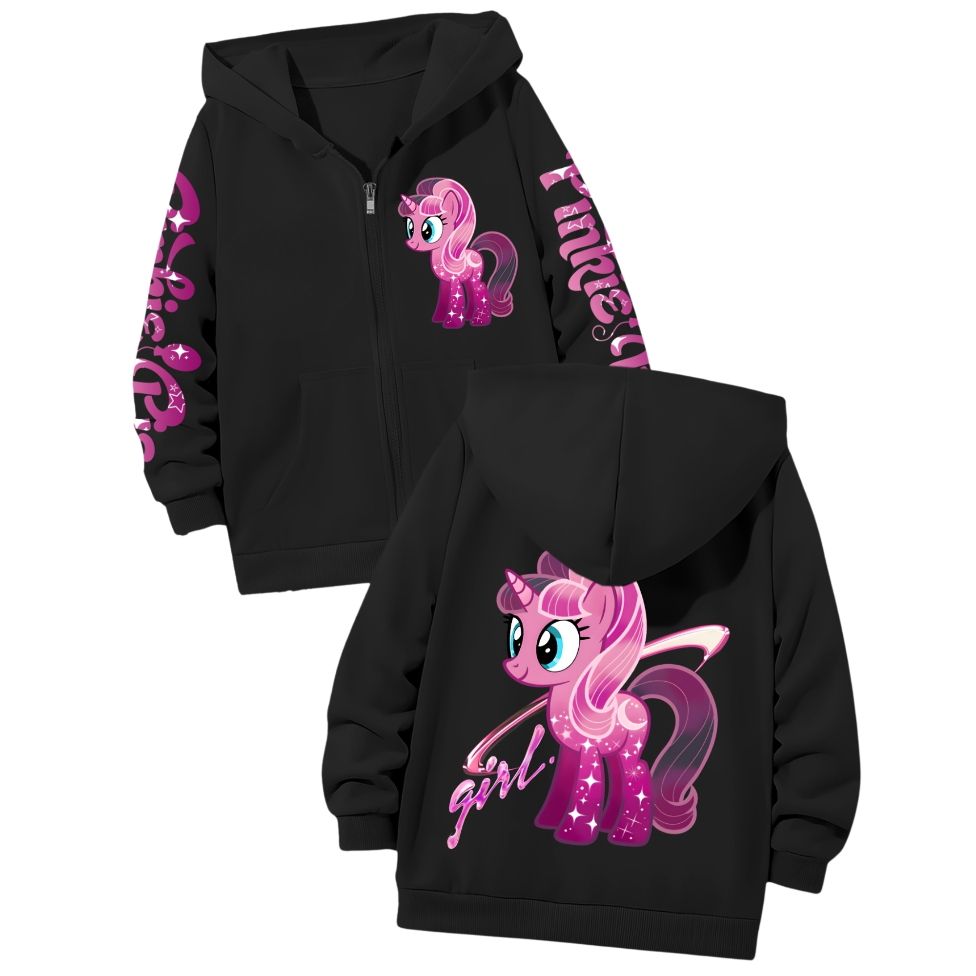 Modern Pony Character Urban Aesthetic Kids Hoodie