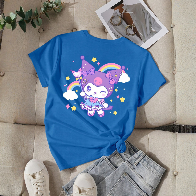 Kuromi Printed Short Sleeve T Shirt