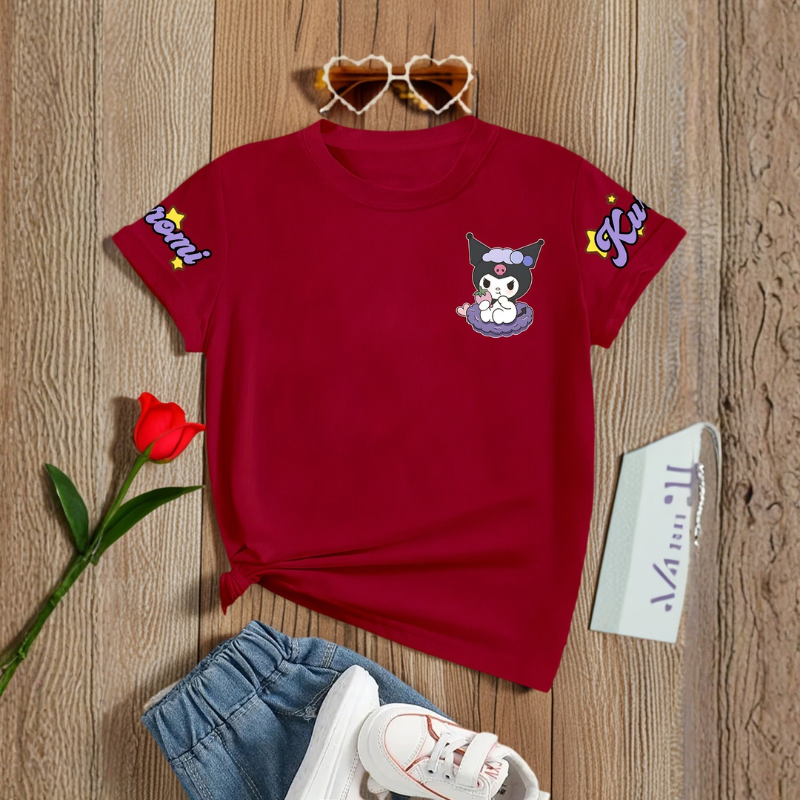 Kuromi Double Sided Fun Printed Short Sleeved T Shirt
