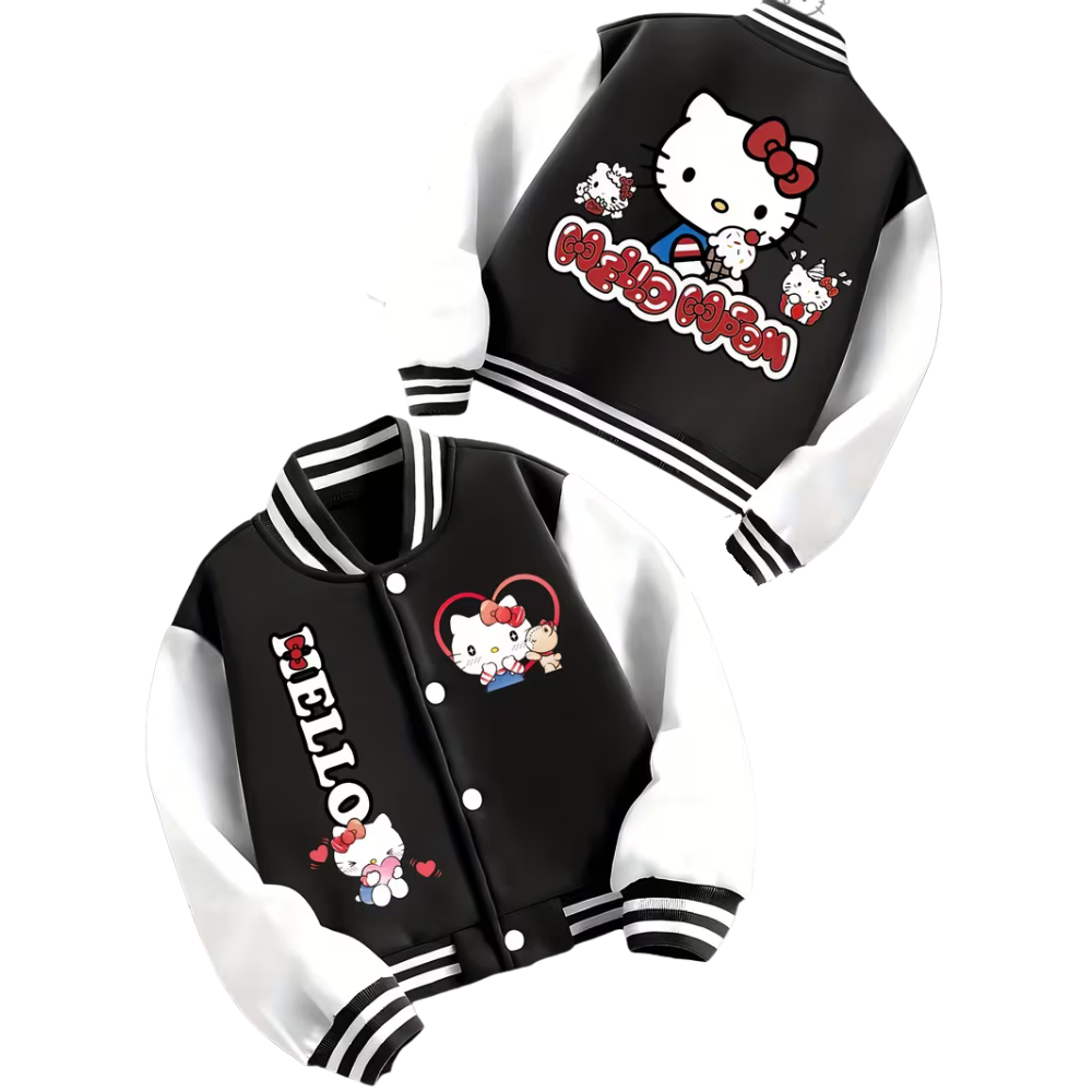 Girls Stylish Hello Kitty Themed Jacket For Daily Wear