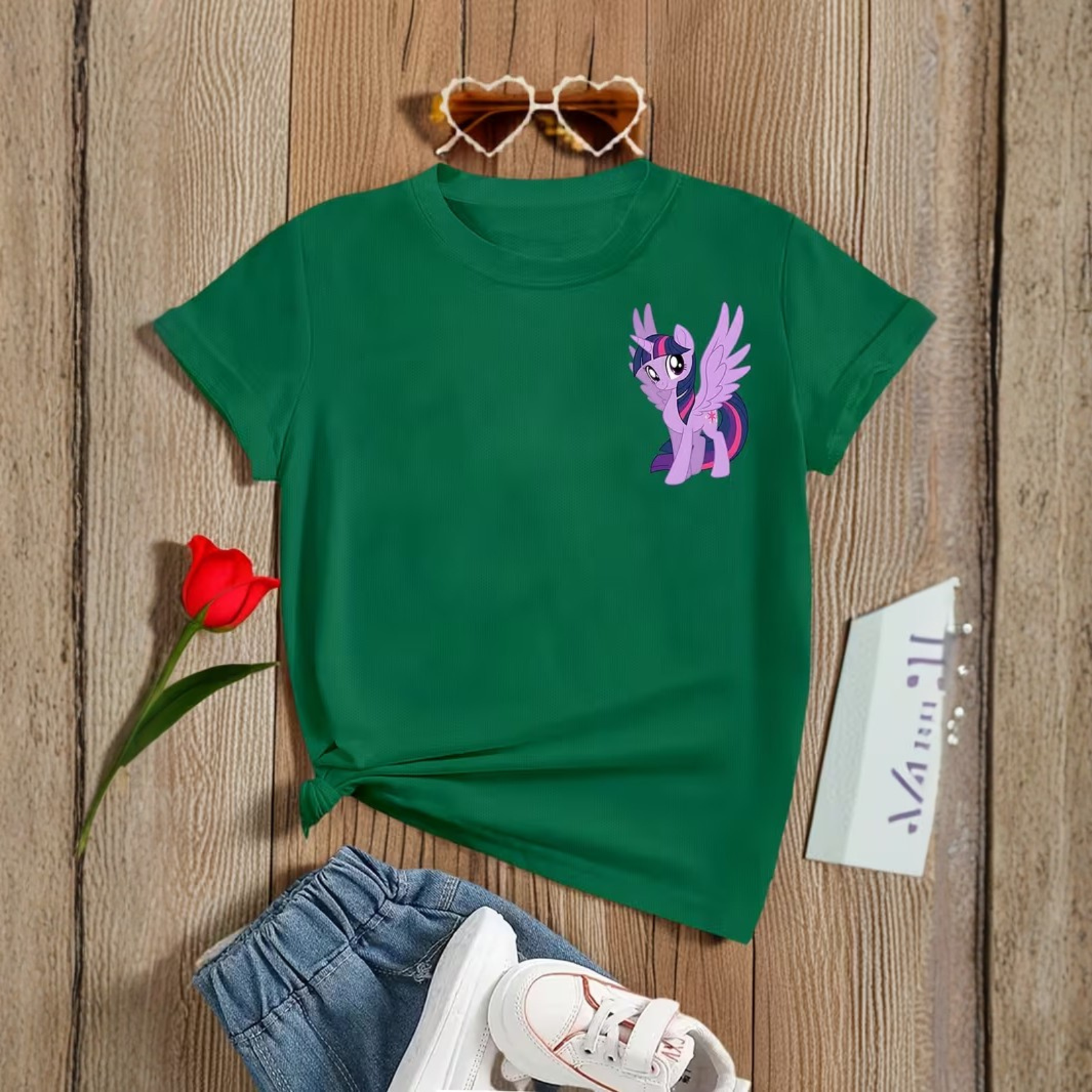 Twilight Sparkle Cartoon Printed Short Sleeve T Shirt For Girls