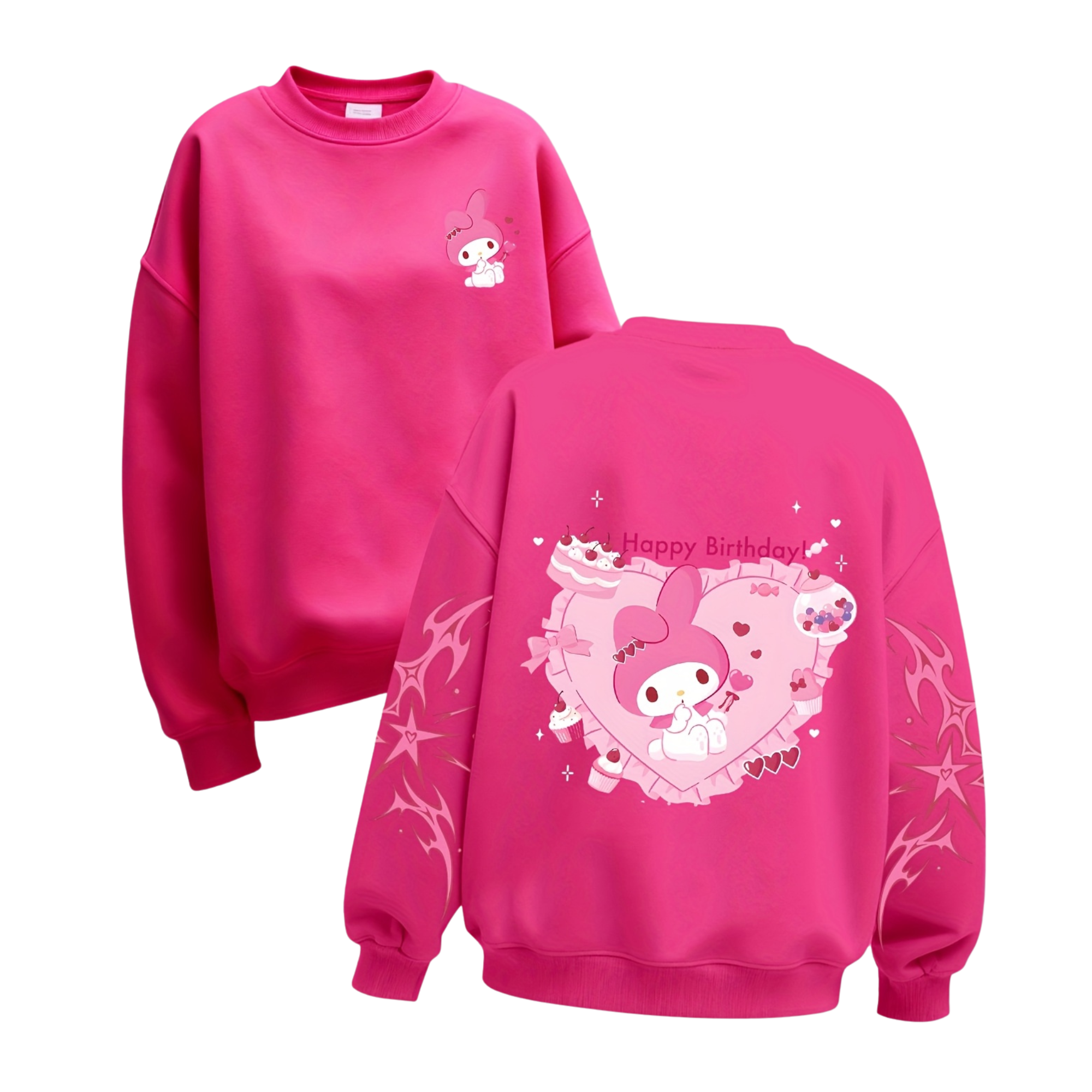 Melody Cartoon Graphic Print Sweatshirt For Girls Winter Wear