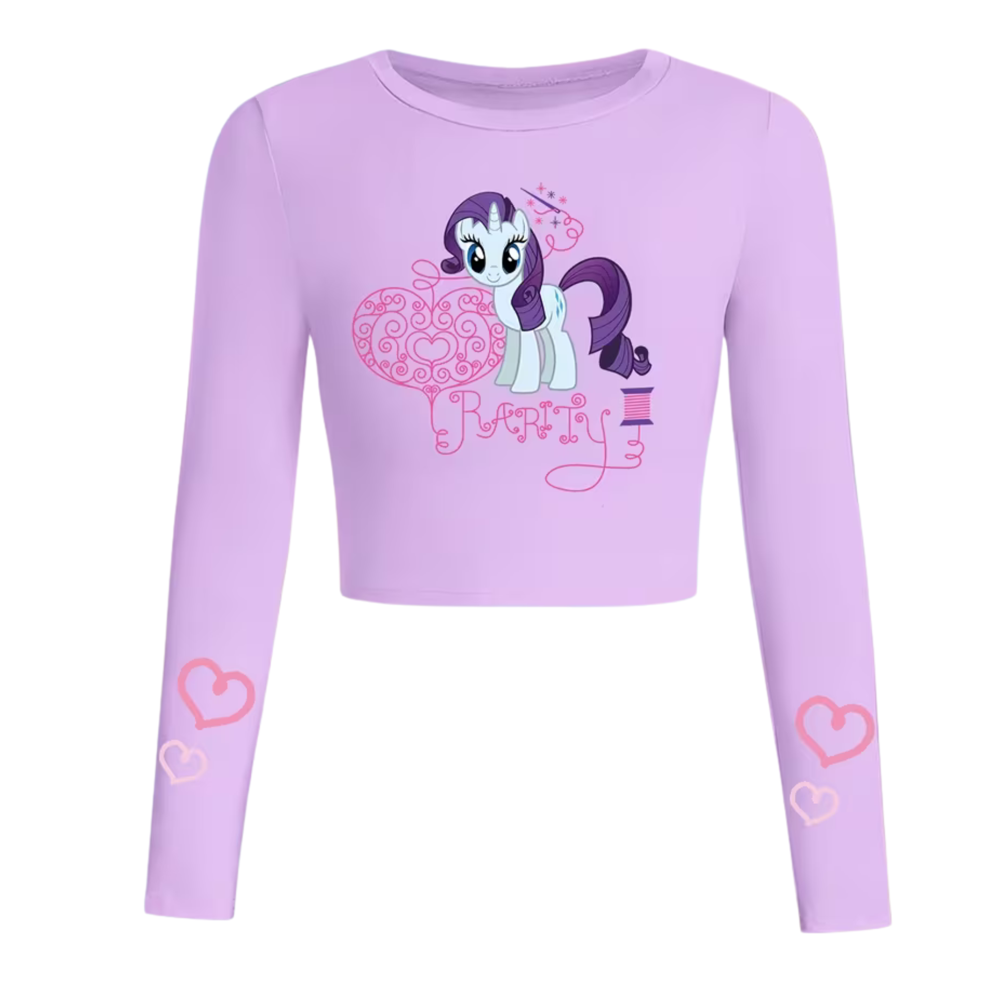 Rarity Cartoon Graphic Print Long Sleeve T Shirt For Girls