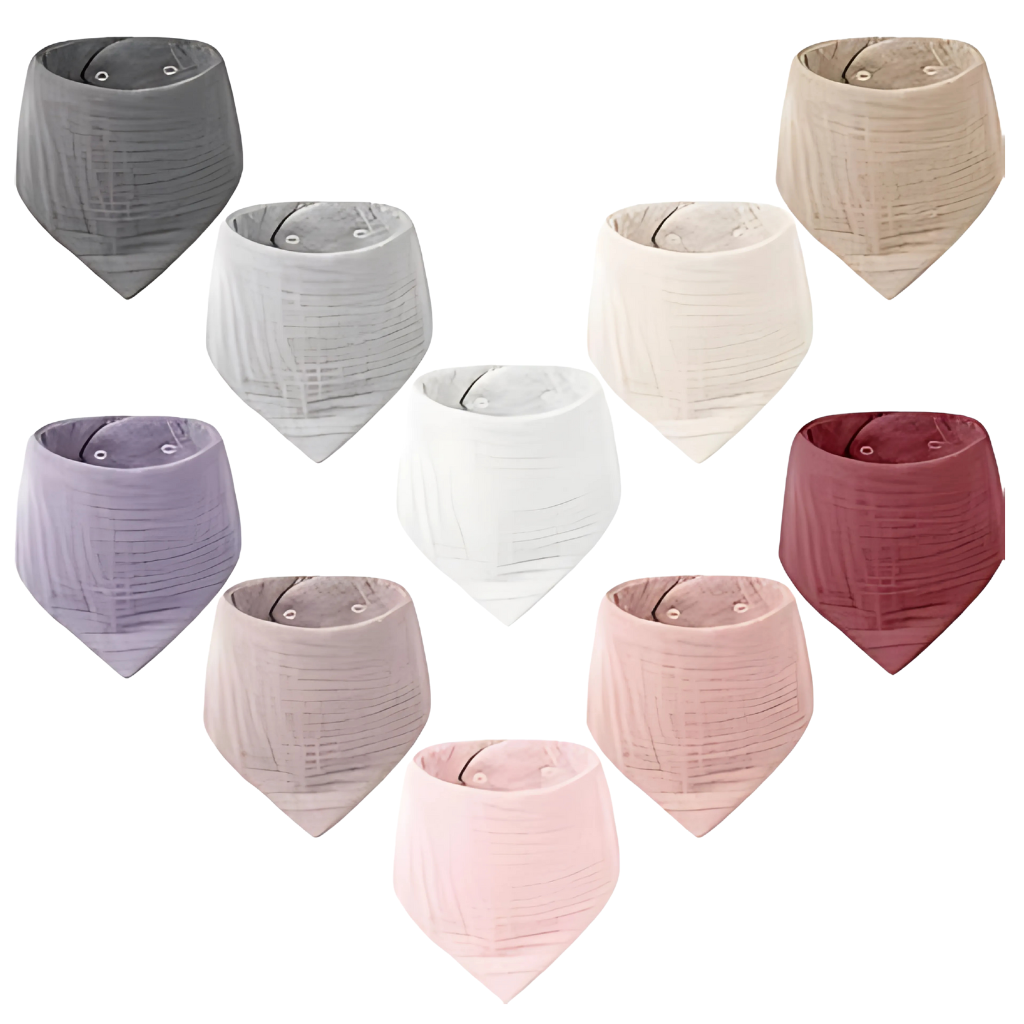 10 Pack Baby Bandana Drool Bibs 100% Cotton For Unisex Boys And Girls