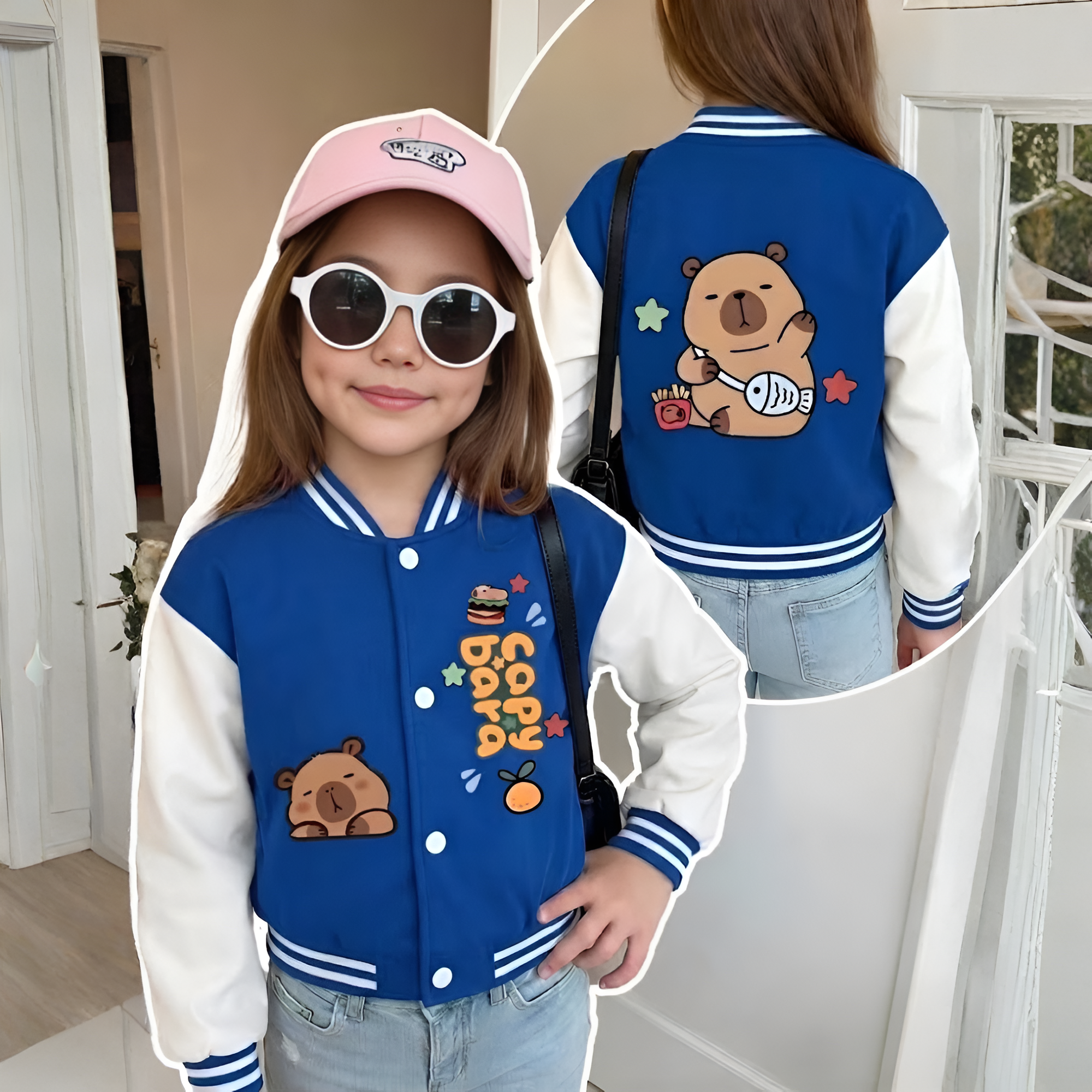 Girl Baseball Jacket - Casual and Stylish Jacket, Autumn/Winter Style,