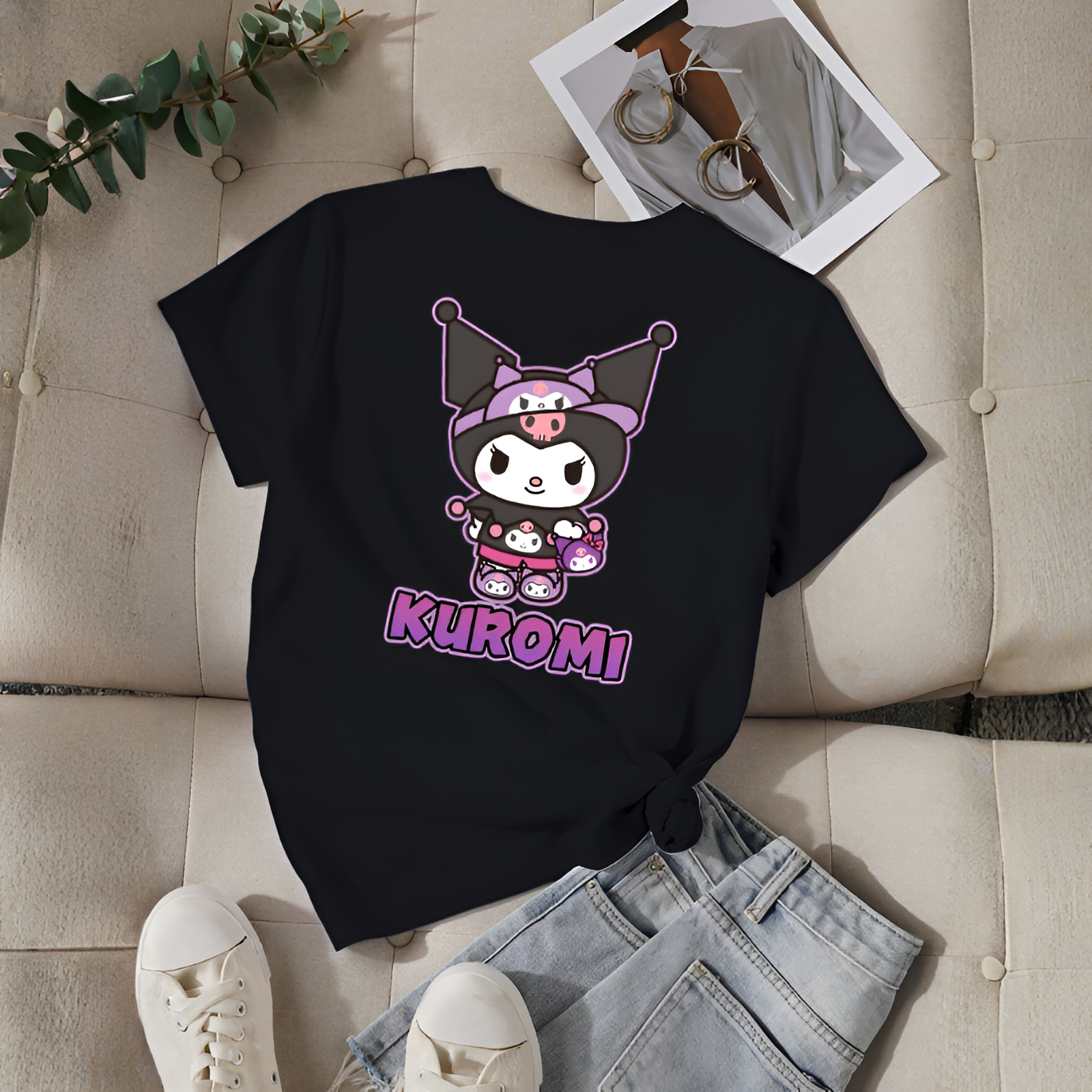 Kuromi Double Sided Printed Short Sleeve T Shirt