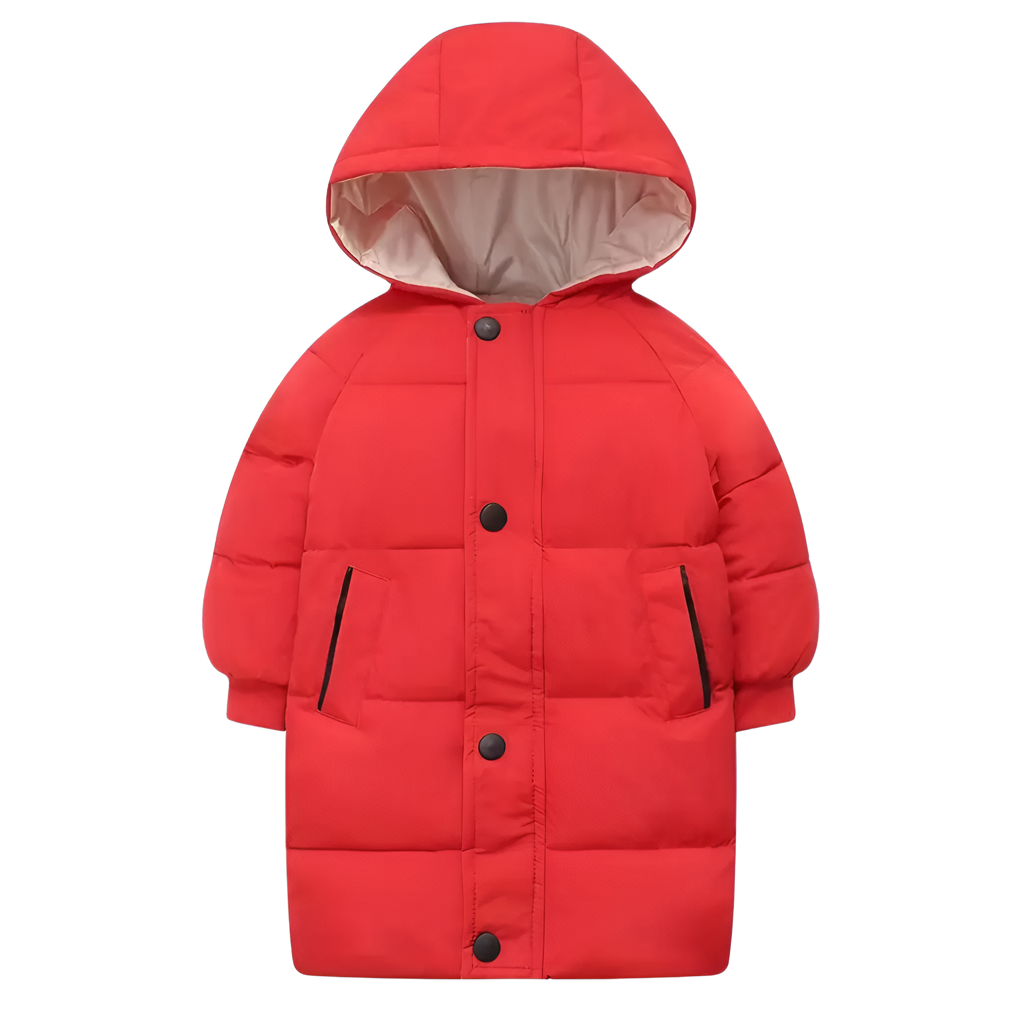 Kids Long Winter Hooded Puffer Coat Jacket