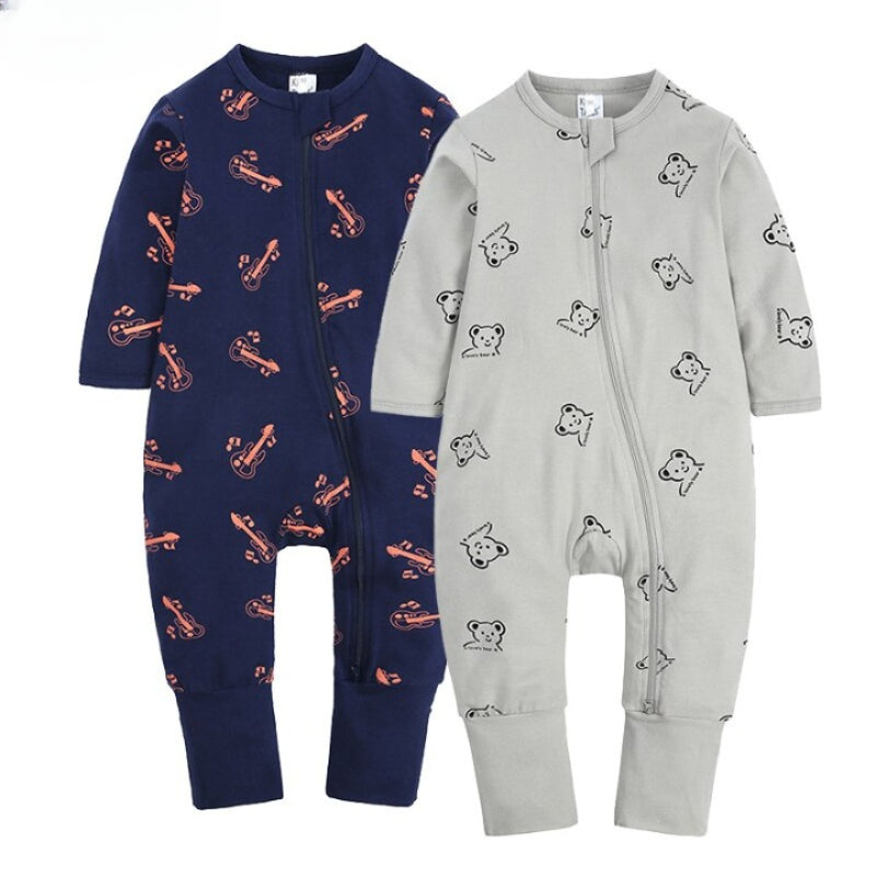 2Pcs Baby Girl Zipper Jumpsuit Cotton Rompers-Children Cloth Shop