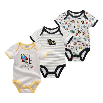 3Pcs Baby Cartoon Clothing Bodysuits-Children Cloth Shop