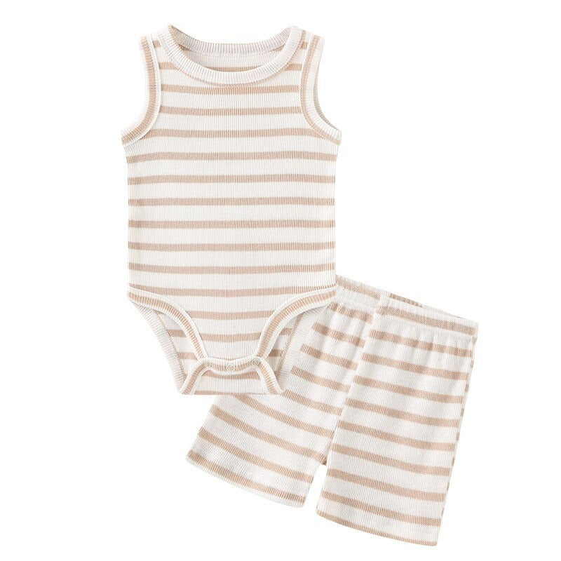 Sleeveless Bodysuit & Elastic Pants Set For Toddlers-Children Cloth Shop