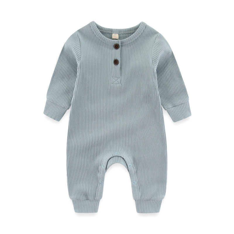 Solid Long Sleeves Cotton Bodysuit For Infants-Children Cloth Shop