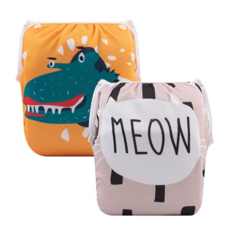 Reusable 2 Pcs Swim Diaper Set for Toddlers with Snap Closures-Children Cloth Shop