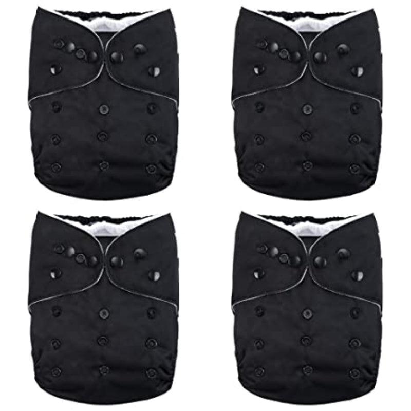 Winter Cloth Pocket Diapers 4 Pack With 4 Bamboo Inserts-Children Cloth Shop