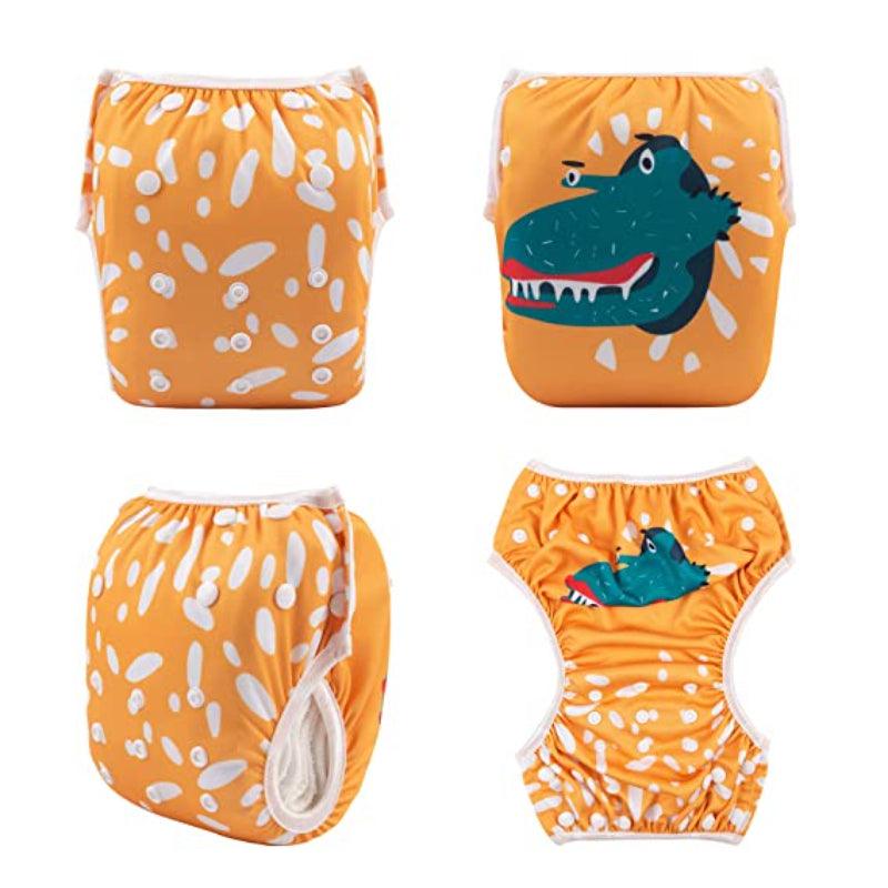 Reusable 2 Pcs Swim Diaper Set for Toddlers with Snap Closures-Children Cloth Shop
