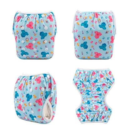 Reusable 2 Pcs Swim Diaper Set for Toddlers with Snap Closures-Children Cloth Shop