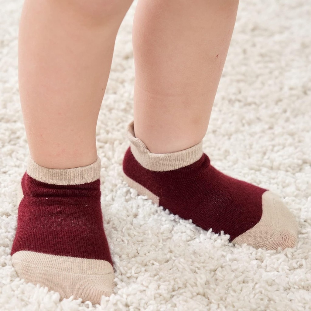 Pack Of 9 Baby Grip Socks With Non Skid Soles for Infants Toddlers And Kids
