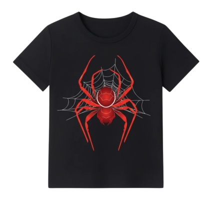 Spider Graphic Print Short Sleeve T Shirt 