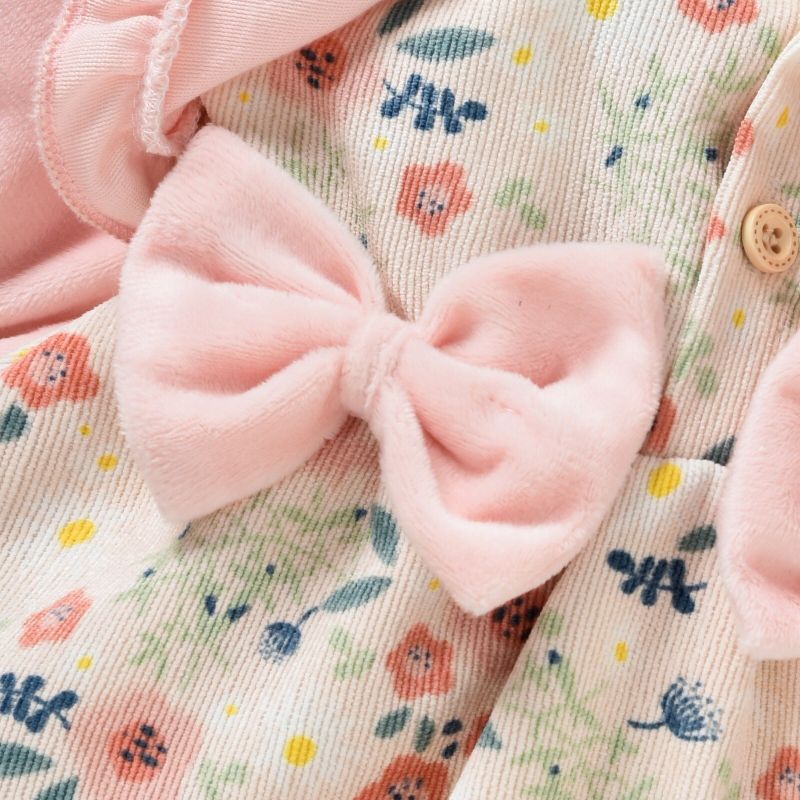 Floral Print Long Sleeves Dress For Girl Baby-Children Cloth Shop