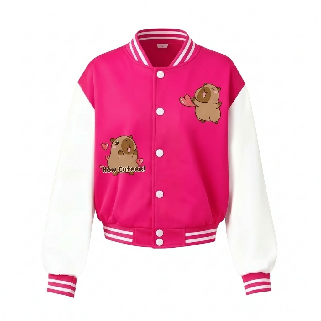 Comfortable Capybara Inspired Stylish Jacket For Girls 